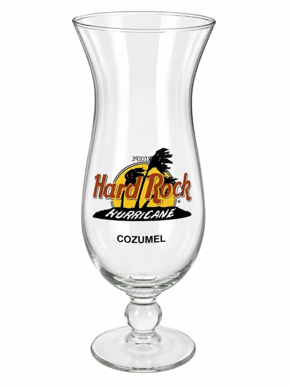 Hard Rock Cafe Hurricane Glass Cozumel Mexico Souvenir Barware Collectible